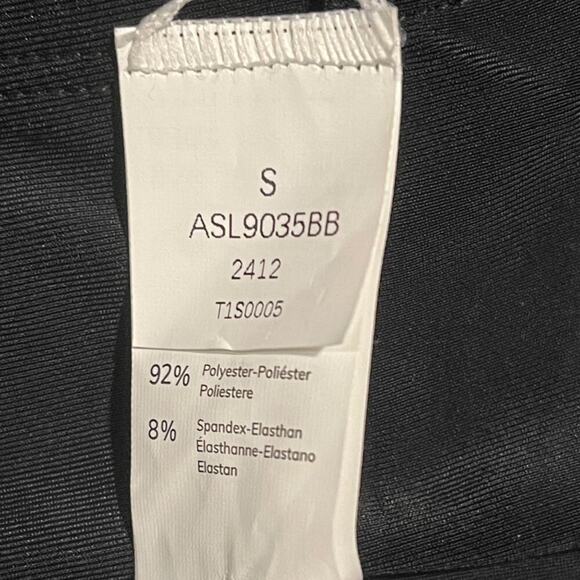 Cupshe Women’s One Piece Swimsuit Small Black V Neck Ruched High Cut Adjustable - Picture 6 of 8